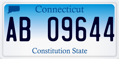 CT license plate AB09644
