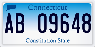 CT license plate AB09648