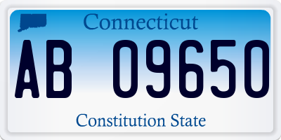 CT license plate AB09650