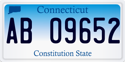 CT license plate AB09652