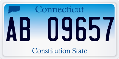 CT license plate AB09657