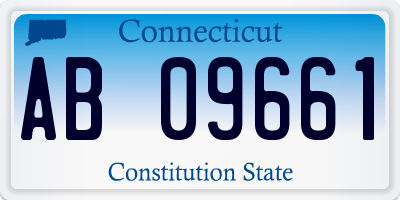 CT license plate AB09661