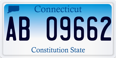 CT license plate AB09662