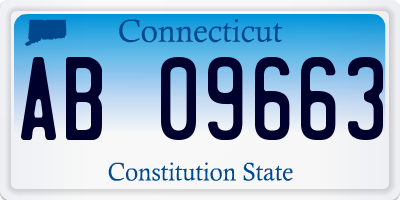 CT license plate AB09663