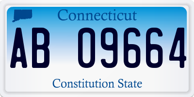 CT license plate AB09664