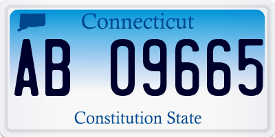 CT license plate AB09665