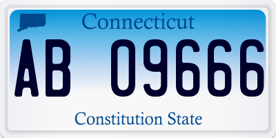 CT license plate AB09666