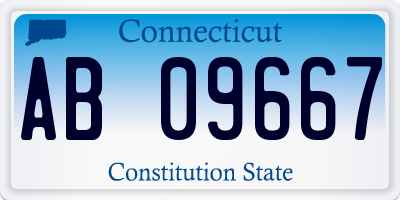 CT license plate AB09667