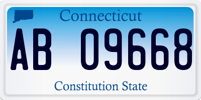 CT license plate AB09668