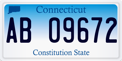 CT license plate AB09672