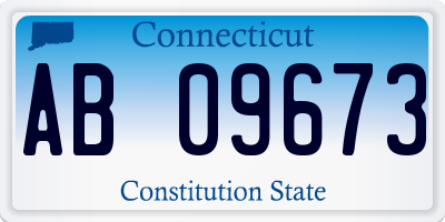 CT license plate AB09673