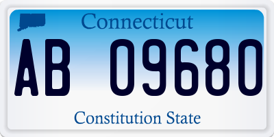 CT license plate AB09680