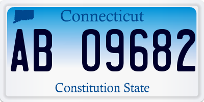 CT license plate AB09682