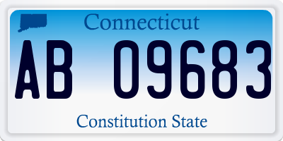 CT license plate AB09683