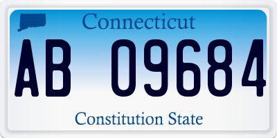 CT license plate AB09684