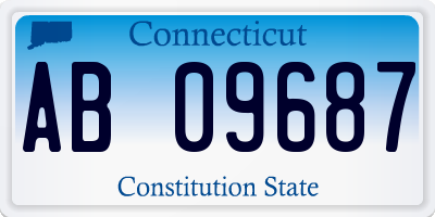 CT license plate AB09687