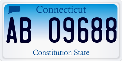 CT license plate AB09688
