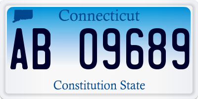 CT license plate AB09689