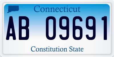 CT license plate AB09691