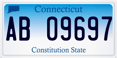 CT license plate AB09697