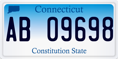 CT license plate AB09698