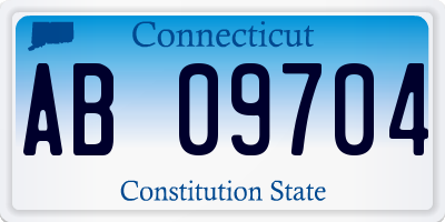 CT license plate AB09704