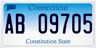 CT license plate AB09705