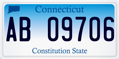 CT license plate AB09706