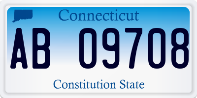 CT license plate AB09708