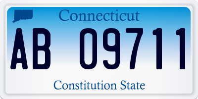 CT license plate AB09711