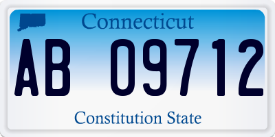 CT license plate AB09712