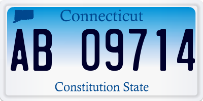 CT license plate AB09714