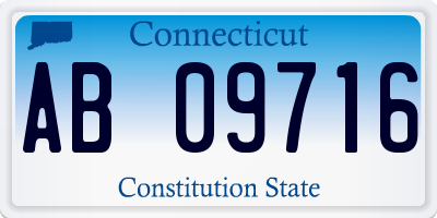 CT license plate AB09716