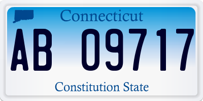 CT license plate AB09717