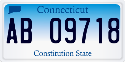 CT license plate AB09718
