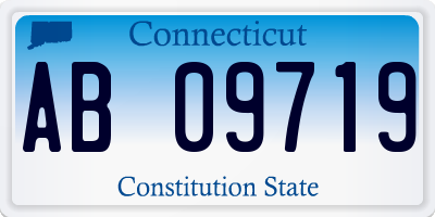 CT license plate AB09719