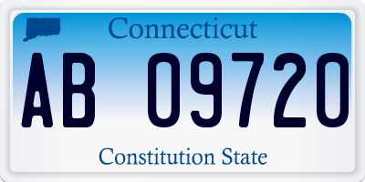 CT license plate AB09720