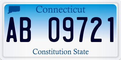CT license plate AB09721
