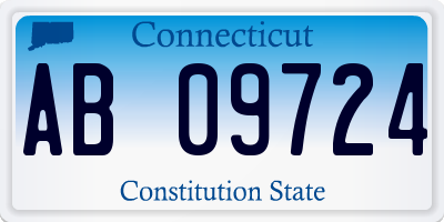 CT license plate AB09724