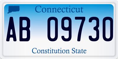 CT license plate AB09730