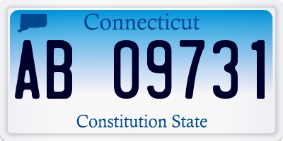 CT license plate AB09731