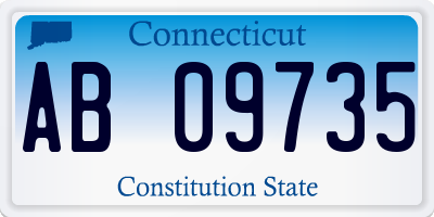 CT license plate AB09735