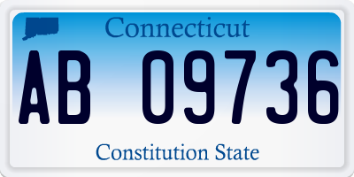 CT license plate AB09736