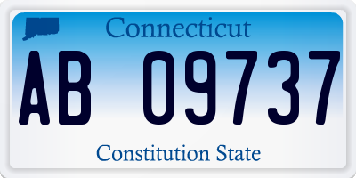 CT license plate AB09737