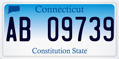 CT license plate AB09739