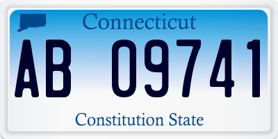 CT license plate AB09741