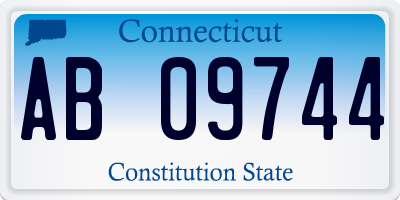 CT license plate AB09744