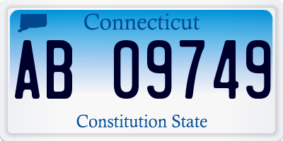 CT license plate AB09749