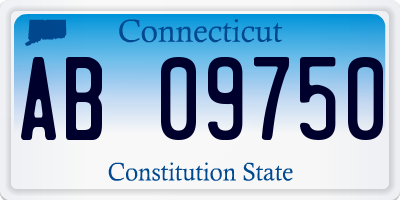 CT license plate AB09750