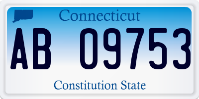 CT license plate AB09753